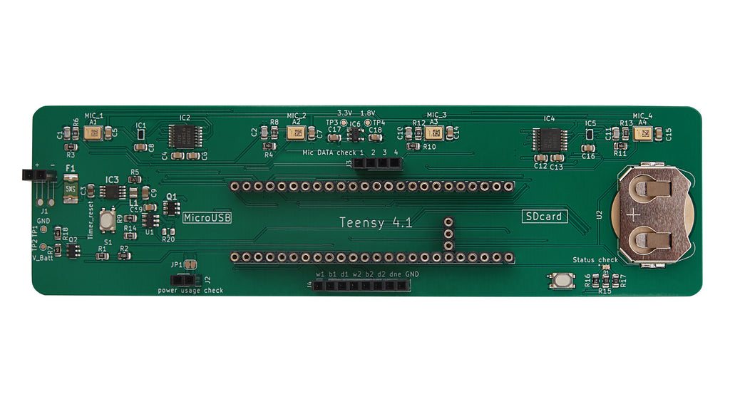 SongBeam used for wildlife acoustic recording PCB