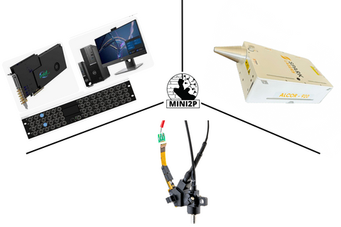 image showing various components of the 2-photon microscope Mini2P 