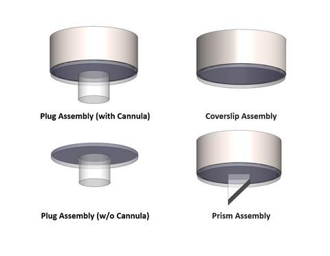 Illustration: Mini2P Implant (Pack of 5) neuroscience device by LABmaker
