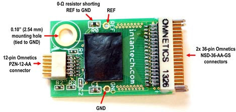 Amplifier board with all parts labelled